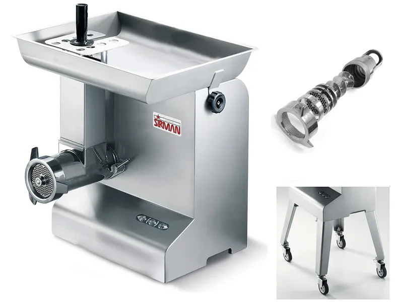 Мясорубки МЯСОРУБКА SIRMAN TC-32 BUFFALO 4HP (ПОЛН. УНГЕР) 3Ф. НА НОЖКАХ С КОЛЕСАМИ