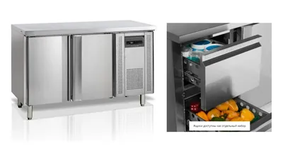 Столы холодильные СТОЛ С ОХЛАЖД.ШКАФОМ TEFCOLD SK6210+ВЫДВ. ЯЩИКИ 12527 В 1 СЕКЦИИ