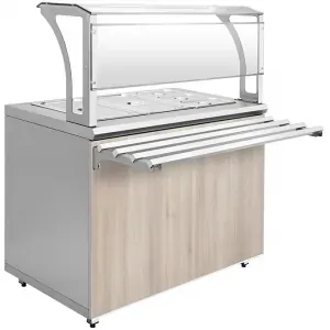 Тепловые модули линий раздачи Мармит электрический для вторых блюд напольный LUXSTAHL МВП (С)-1200 (H1277 Акация Лэйкленд светлая)