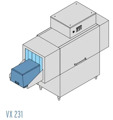 Конвейерные посудомоечные машины МАШИНА Д/МОЙКИ ЯЩИКОВ DIHR VX 231 DX+DR94+HR10