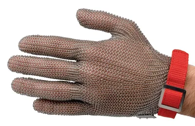 Чехлы и защита Перчатка кольчужная Manulatex A1852003, размер М средний, красная