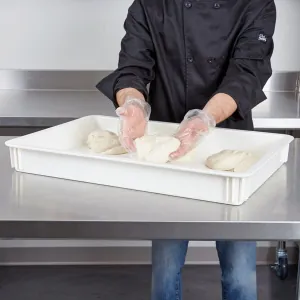 Лоток под тесто для пиццы L 66см w 46см h 7.6см поликарбонат белый Cambro DB18263CW-148