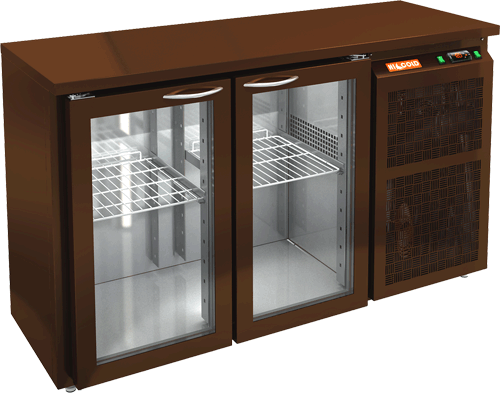 СТОЛ С ХОЛОДИЛЬНЫМ ШКАФОМ СО СТЕКЛ. ДВЕР. HICOLD BNG 11 BR2 HT BAR (R290)