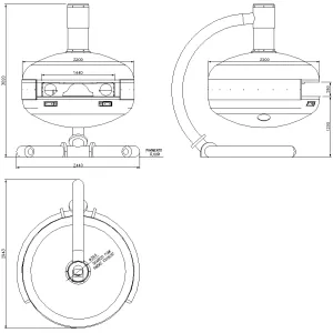 Печь для пиццы подовая MARANA FORNI Rotoforno GEA 150 wood with arm+Console patch+Special Door “C”+packing+Oven Pre-assembling+Spare parts kit