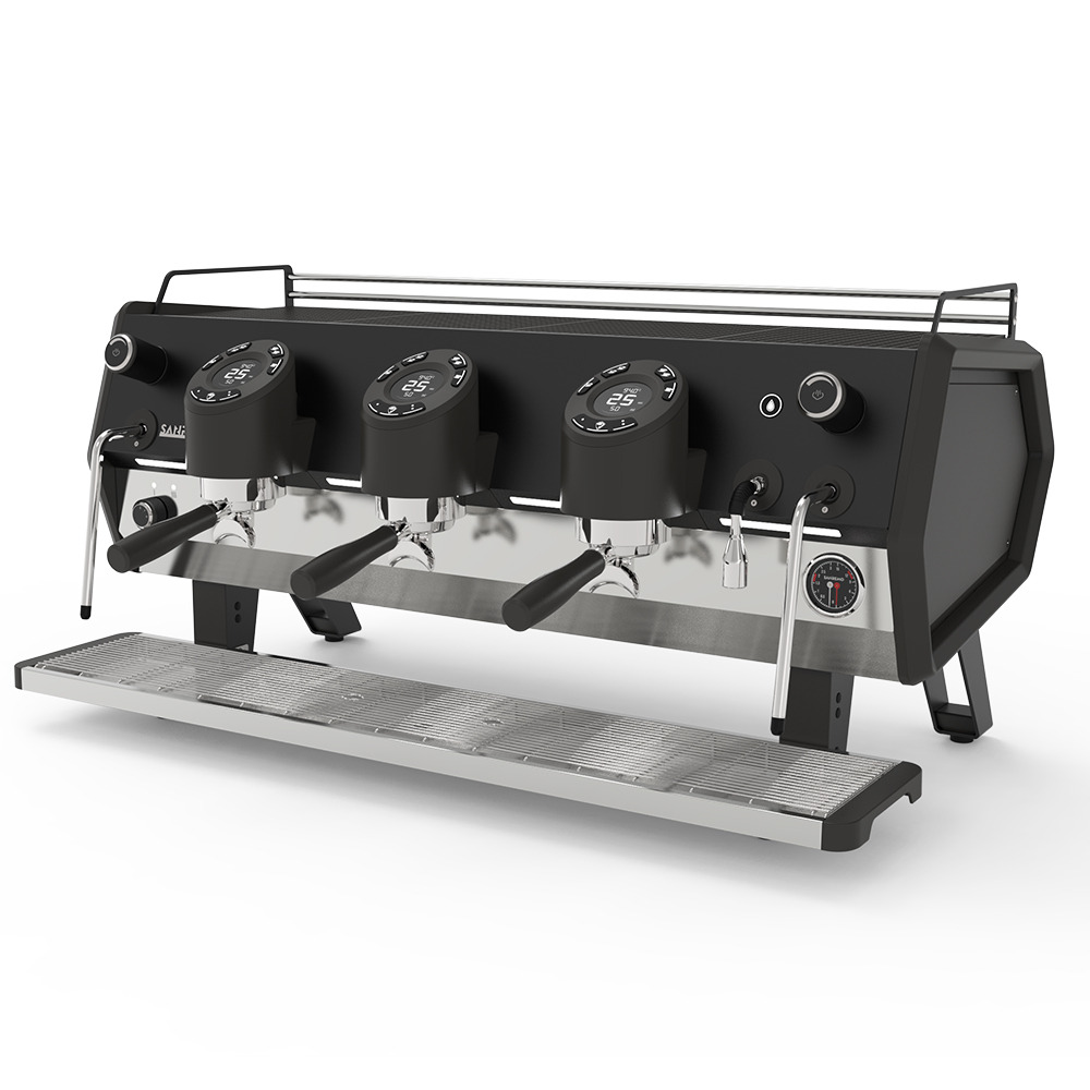 Кофемашины Кофемашина Sanremo D8 PRO 3высокие гр,Total Black,Подсветка+Cold Touch+Система смешанной воды,черная