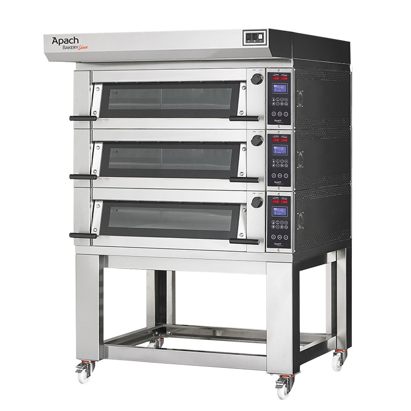 Подовые печи ПЕЧЬ ПОДОВАЯ С ПОДСТАВКОЙ БЕЗ НАПРАВЛЯЮЩИХ APACH BAKERY LINE E2K2L DPBI-T