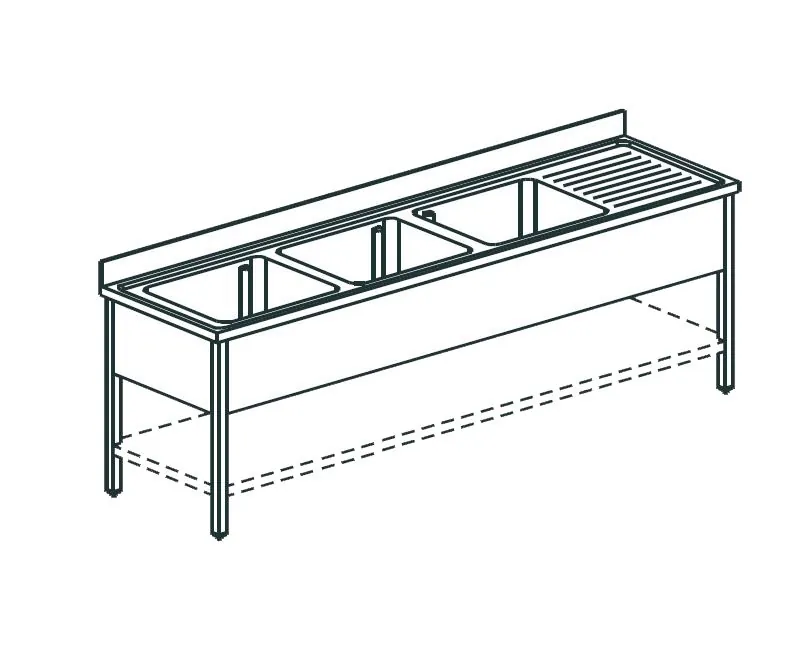 Ванна моечная APACH CHEF LINE L3S187-55RW