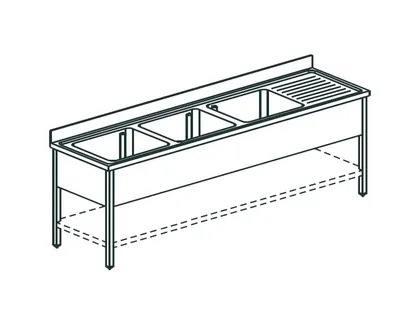 Ванны моечные ВАННА МОЕЧНАЯ APACH CHEF LINE L3S227-65RWSH
