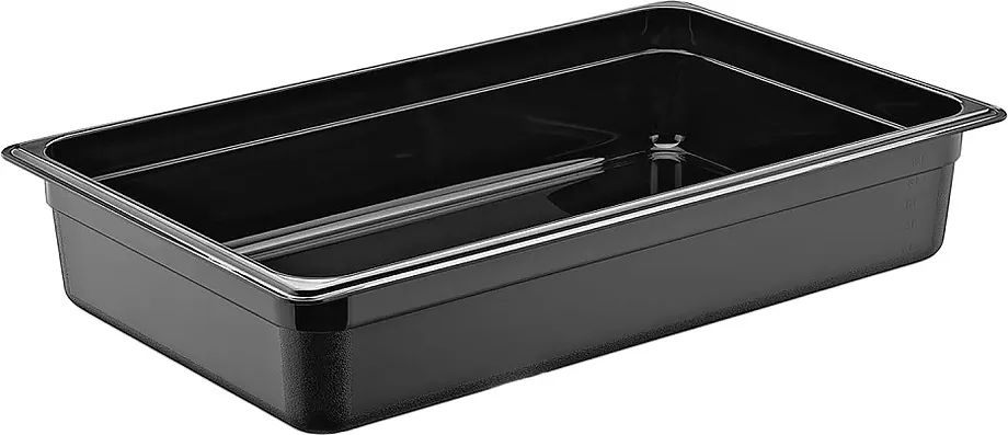 Гастроемкость 1/1 h=100 мм. 530*325 мм. 12 л. п/п черная GP Gastroplast