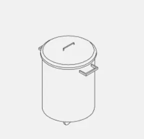 Контейнеры для отходов Бак Dihr P 03 для сбора отходов на колесах с педалью