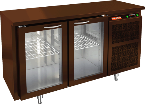 СТОЛ С ХОЛОДИЛЬНЫМ ШКАФОМ СО СТЕКЛ. ДВЕР. HICOLD BNG 11 HT BAR (R290)