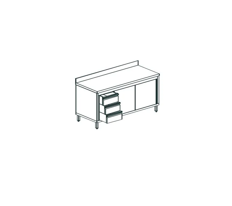 Стол производственный закрытый APACH CHEF LINE LWC718SH2SDUDL