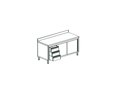 Столы производственные СТОЛ ПРОИЗВОДСТВЕННЫЙ ЗАКРЫТЫЙ APACH CHEF LINE LWC619SH2SDUDL
