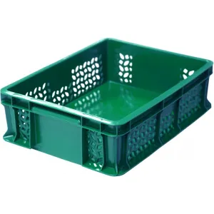 Ящик L 40см w 30см h 12см полиэтилен низкого давления (HDPE)  цвет зеленый Тара 701.02.02 зеленый