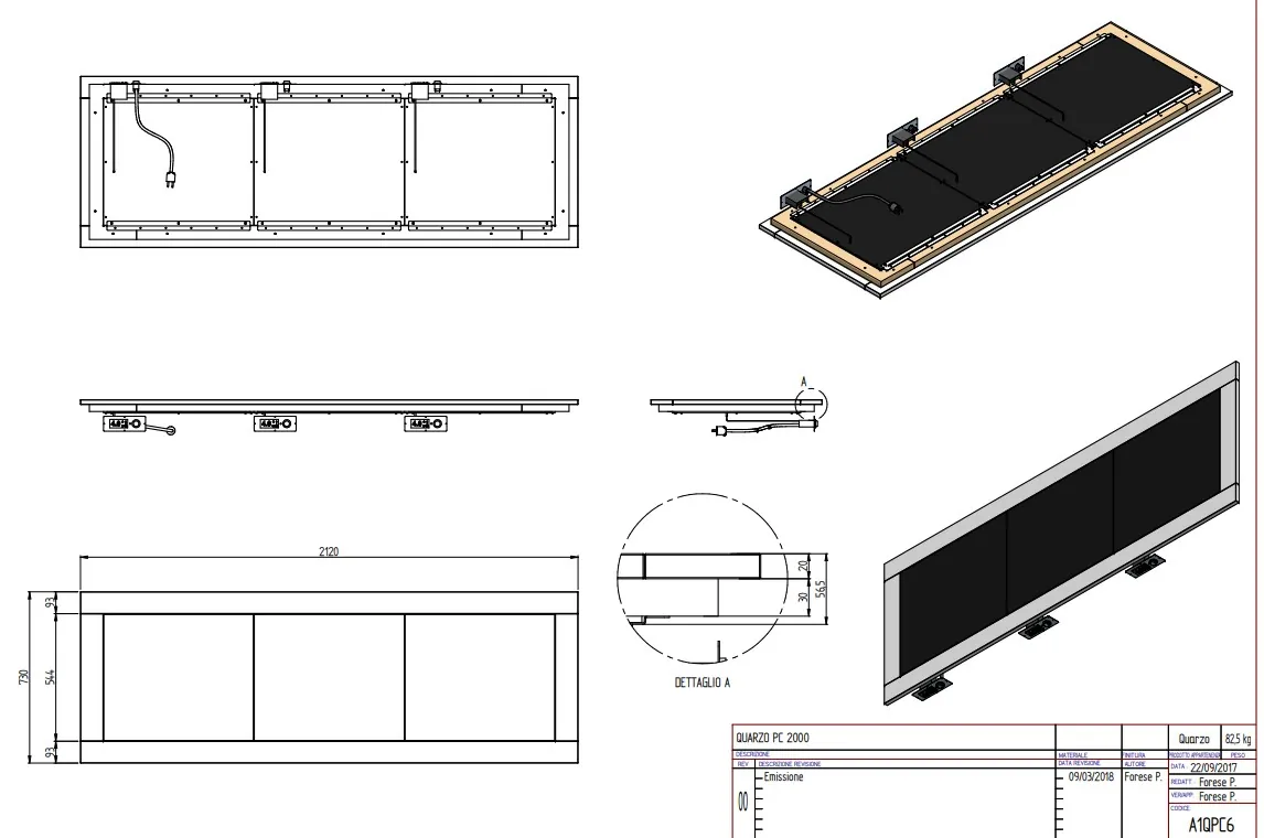 Поверхность тепловая Enofrigo QUARZO PC 2000 встр. цвет 1114