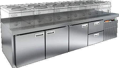 СТОЛ С ХОЛОДИЛЬНЫМ ШКАФОМ Hicold SN 1112/TN LT Sh (R290)