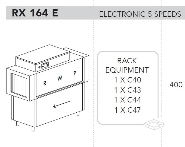 Конвейерные посудомоечные машины МАШИНА ПОСУДОМОЕЧНАЯ DIHR RX 164 E SX+DDE+XP