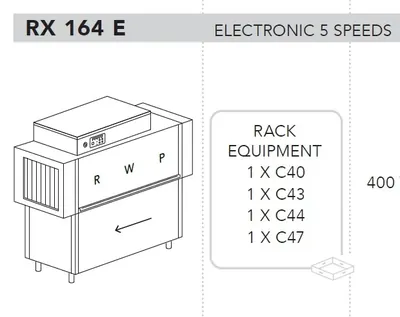 Конвейерные посудомоечные машины МАШИНА ПОСУДОМОЕЧНАЯ DIHR RX 164 E SX+DDE+XP