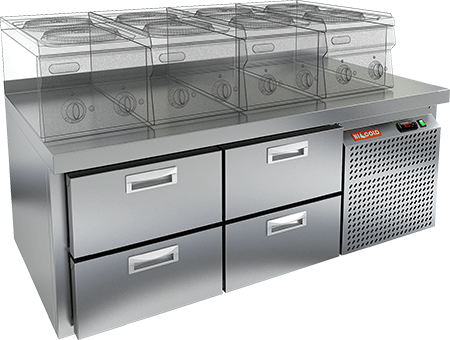 СТОЛ С МОРОЗИЛЬНЫМ ШКАФОМ HICOLD SN 22/BT LT Sh (R290)