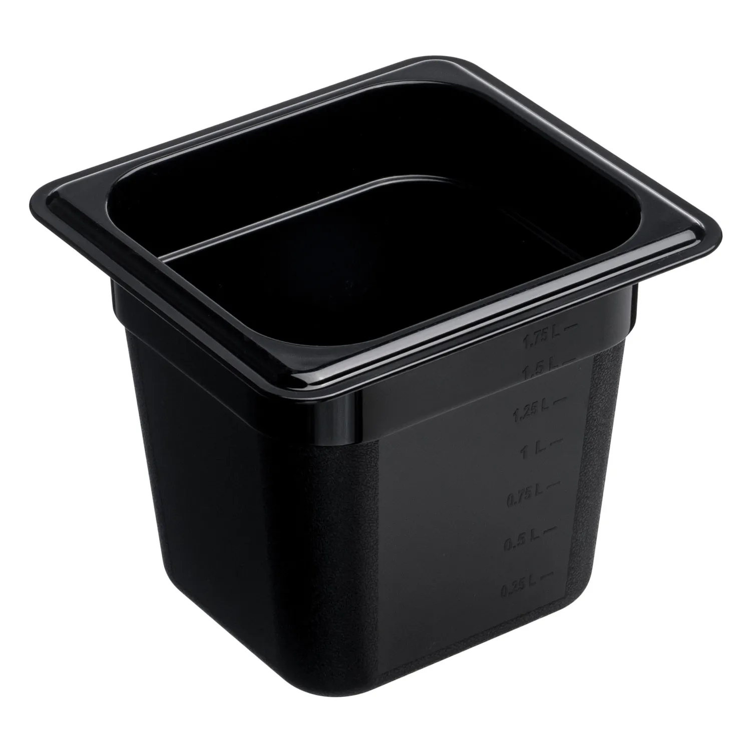 Гастроемкость 1/6 h=150 мм. 176*162 мм. 2,1 л. поликарб. черная GP Gastroplast