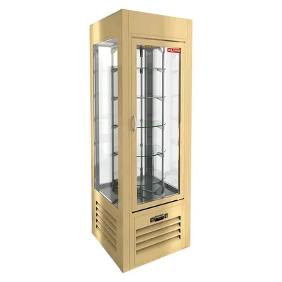 Витрины кондитерские VRC 350 R Sh Beige витрина охл. кондитерская., вращ. полки, на низ. ножках, бежевая, рамка в тон