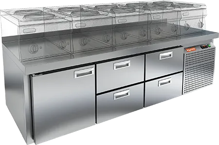 СТОЛ С ХОЛОДИЛЬНЫМ ШКАФОМ Hicold SN 122/TN LT Sh (R290)