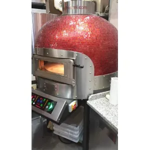 Печи для пиццы Печь для пиццы ротационная MorelloForni FRV100 Cupola Mosaic (red rubino)