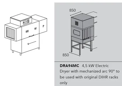 Конвейерные посудомоечные машины МАШИНА ПОСУДОМОЕЧНАЯ DIHR RX 144 DX+DDE+XP+DRA94MC