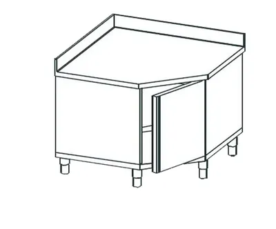 Столы производственные СТОЛ УГЛОВОЙ ЗАКРЫТЫЙ APACH CHEF LINE LWT710SH2HDU