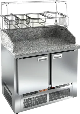 Столы для пиццы и салатов СТОЛ ДЛЯ ПИЦЦЫ HICOLD PZE3-11/GN КАМЕНЬ (R290)