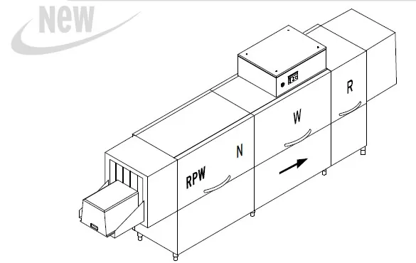 Конвейерные посудомоечные машины МАШИНА Д/МОЙКИ ЯЩИКОВ DIHR VX 351 DX+DDE+XP