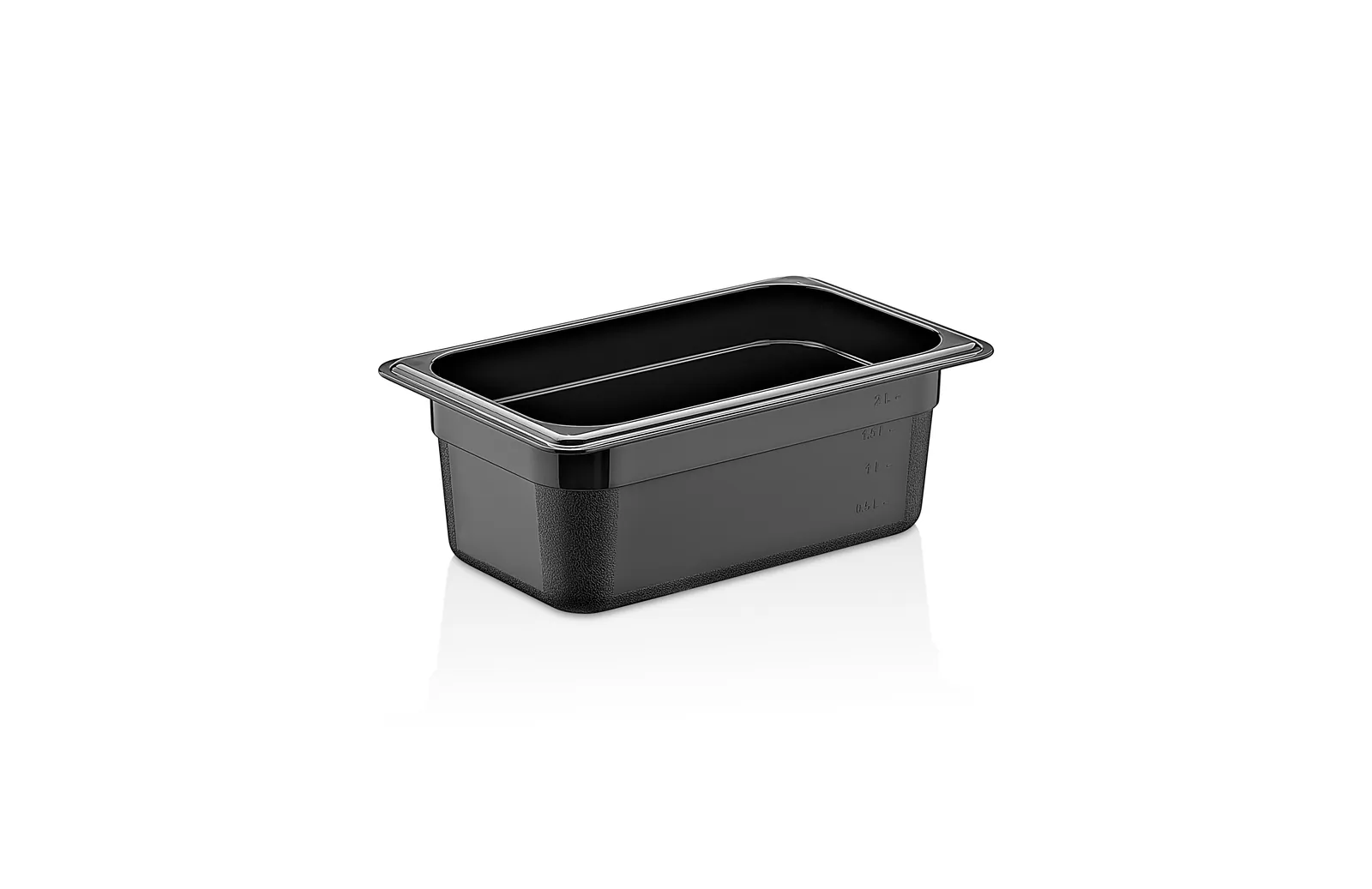 Гастроемкость 1/4 h=100 мм. 265*162 мм. 2 л. п/п черная GP Gastroplast