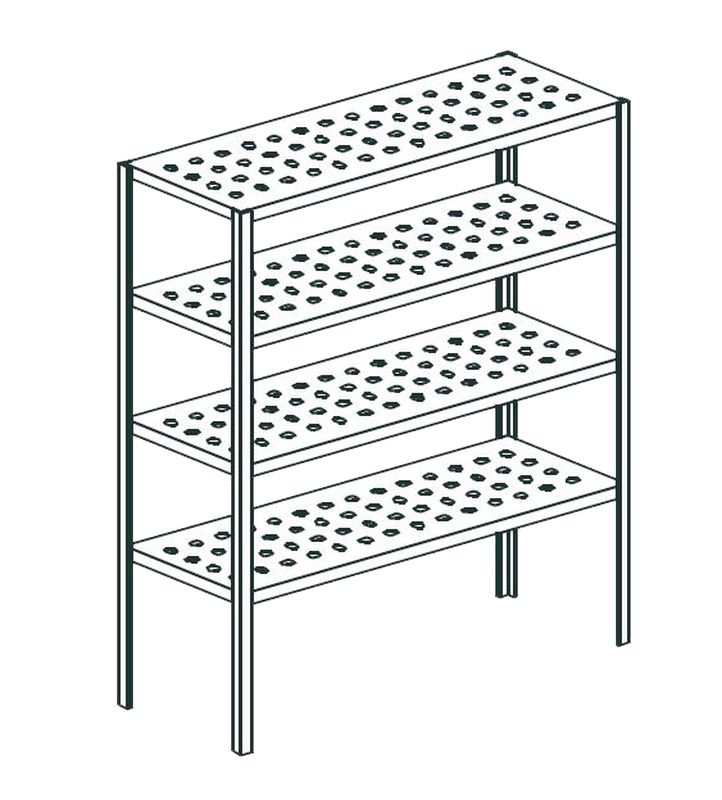 СТЕЛЛАЖ ПЕРФОРИРОВАННЫЙ APACH CHEF LINE LSTP20-156