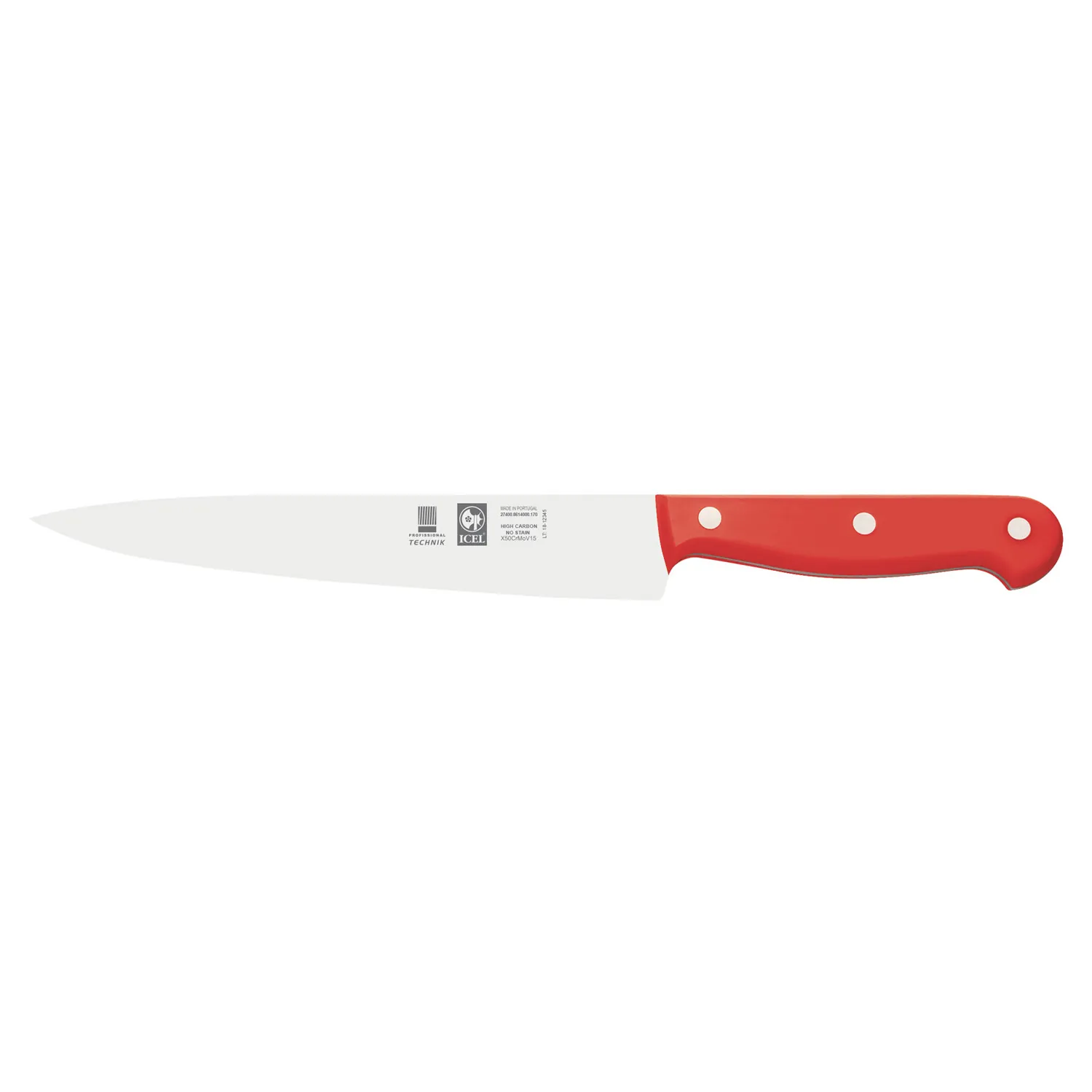 Нож для мяса 170/300 мм. красный TECHNIC ICEL