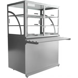 Прилавок-витрина холодильный напольный LUXSTAHL ПХК (С)-1200 Premium (нерж.)