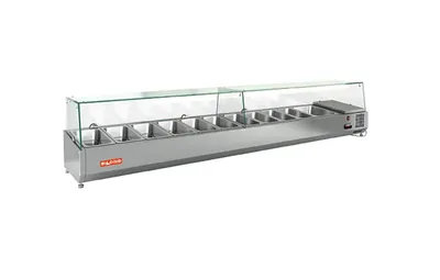 Столы для пиццы и салатов Витрина настольная HICOLD VRTG 2360 1/3, холодильная, для ингредиентов