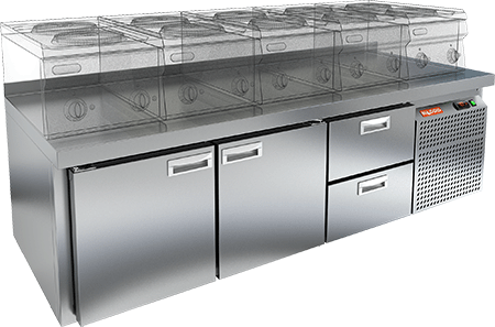 СТОЛ С МОРОЗИЛЬНЫМ ШКАФОМ HICOLD SN 112/BT LT Sh (R290)