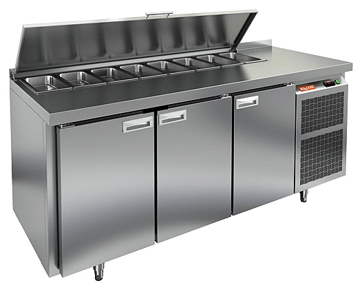 Стол охлаждаемый для салатов (саладетта) Hicold SL1-111GN O (1/3), с крышкой