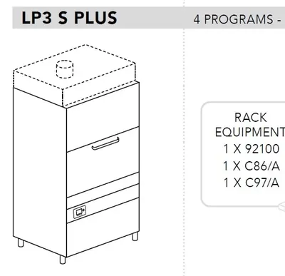 Котломоечные машины МАШИНА КОТЛОМОЕЧНАЯ DIHR LP3 S PLUS ELETTRONICA+XP+DDE