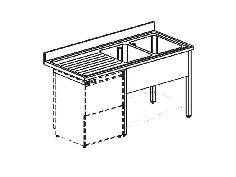 Ванна моечная APACH CHEF LINE L2S197-55LWD