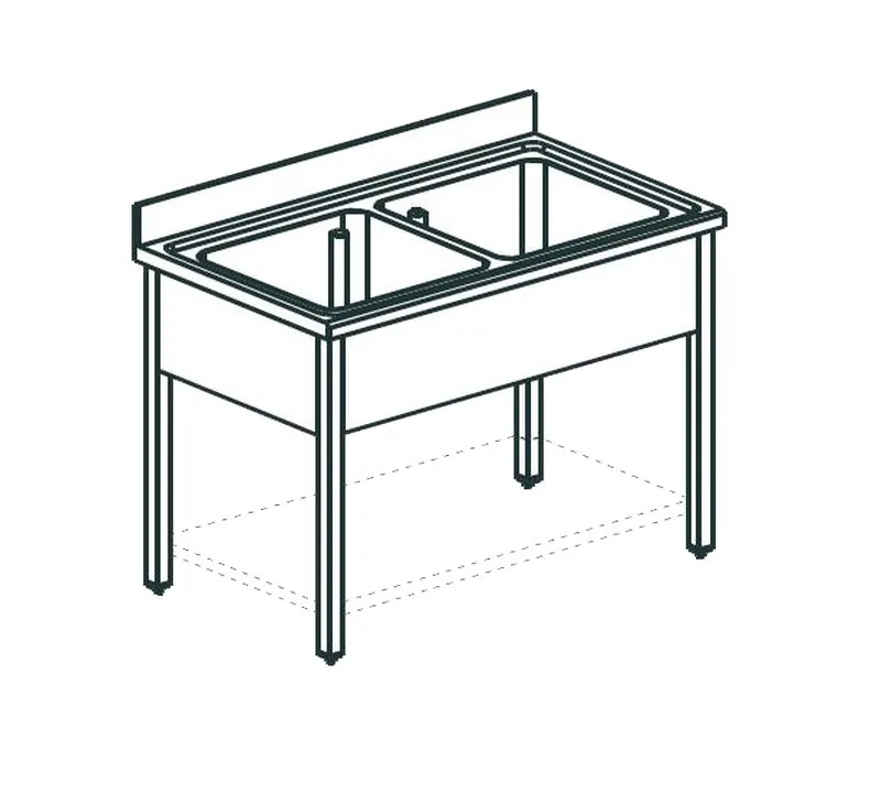 Ванна моечная APACH CHEF LINE L2S146-54SH