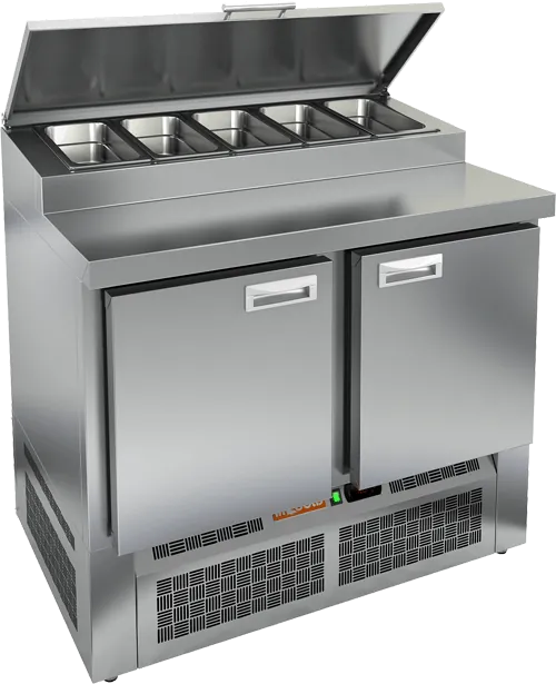 Столы для пиццы и салатов СТОЛ ДЛЯ ПИЦЦЫ HICOLD PZE1-11/GN (1/3H) (R290)