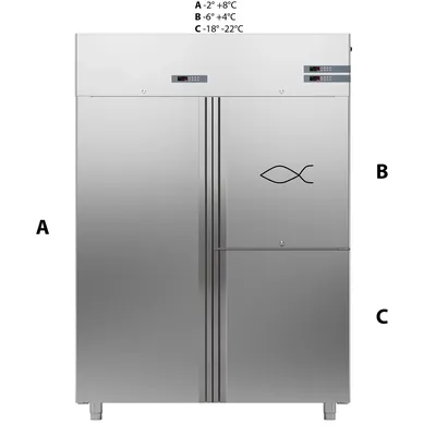 Шкафы морозильные ШКАФ КОМБИНИРОВАННЫЙ 1400 ЛИТРОВ APACH CHEF LINE LCK140N1P1M1D3