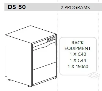 Фронтальные посудомоечные машины МАШИНА ПОСУДОМОЕЧНАЯ DIHR DS 50+DDE+XP