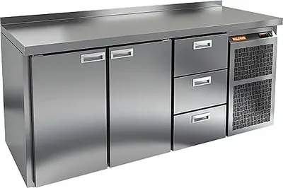 Столы холодильные GN 113 BR2 TN стол. охл. (-2+10), 2 двери, 3 ящика, увелич. объема, на низ. ножках, 1950х700х850мм