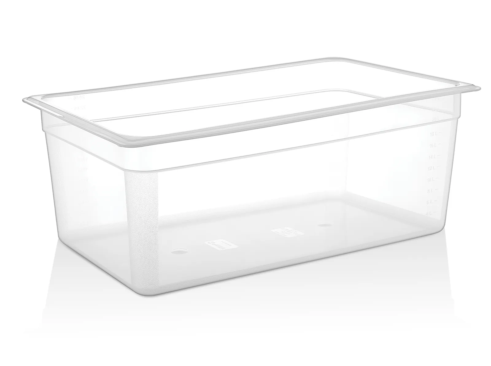 Гастроемкость 1/1 h=200 мм. 530*325 мм. 24 л. п/п прозрачная GP Gastroplast