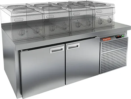Столы холодильные СТОЛ С ХОЛОДИЛЬНЫМ ШКАФОМ HICOLD SN 11/TN LT Sh (R290)