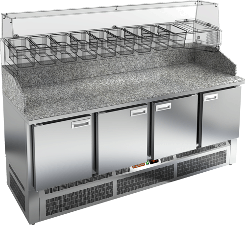 СТОЛ ДЛЯ ПИЦЦЫ HICOLD PZE3-1111/SN КАМЕНЬ (R290)