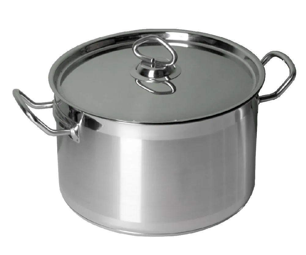 Кастрюля 9,0 л. нерж. d=27,5 см. h=17 см. тройное дно с крышк. (индукция) MGprof