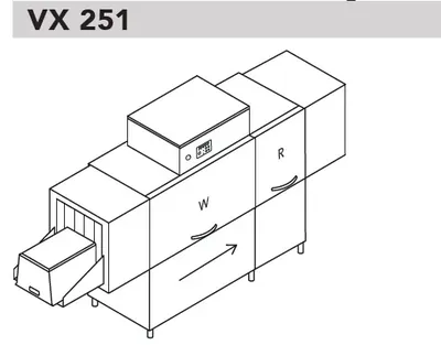 Конвейерные посудомоечные машины МАШИНА Д/МОЙКИ ЯЩИКОВ DIHR VX 251 DX+DDE+XP